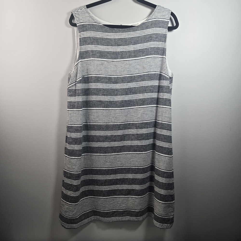 beachlunchlounge Black and White Striped Midi Dress